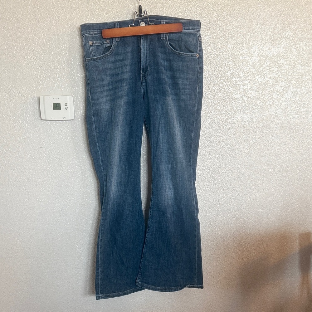 Aeropostale Medium Wash Flare Jeans - Blue Denim